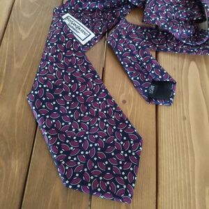 Yves Saint Laurent Purple Silk Tie